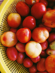 Ripe Tomatoes on street market