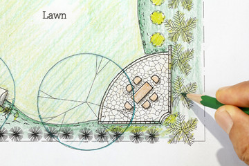 Backyard garden design plan.