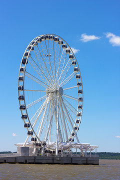 Ferris of National Harbor pier in Maryland, USA. 