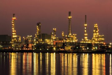 Obraz na płótnie Canvas Oil Refinery at Bangkok Thailand.