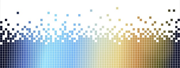 Abstract colurful mosaic background-pixelated in blue and brown