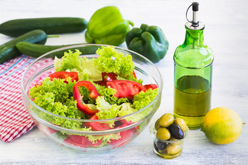 Mixed green salad.