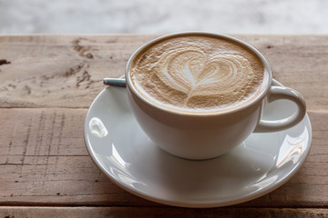 Cappuccino or latte coffee.