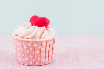 Colorful of sweet cup cake .