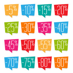 Etiquettes réduction prix