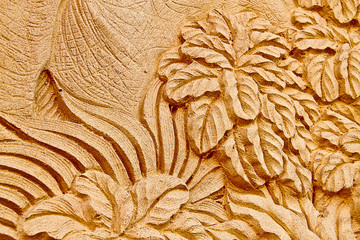 Pattern carved on the sandstone