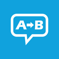 A to B message icon