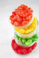 Colorful candied fruits