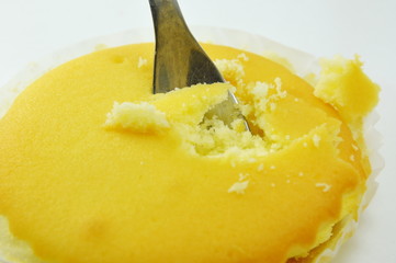 butter cake on paper