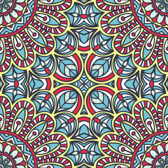 Seamless pattern. Vintage decorative elements. 