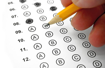 Filling out Answers on a Multiple Choice Test