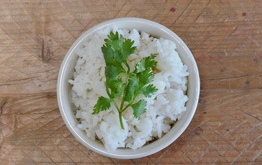 parsley on rice