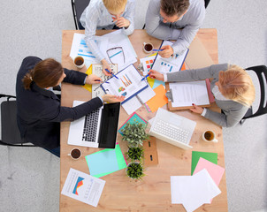Group of Multiethnic Busy People Working in an Office