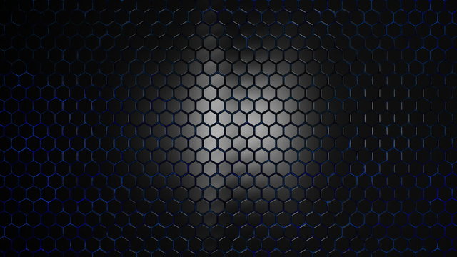 3d alive texture of a honeycomb