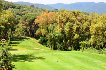 Fototapeta na wymiar parcours de golf en Espagne