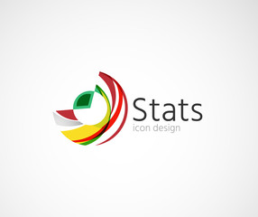 Statistics company logo design. Vector illustration. 