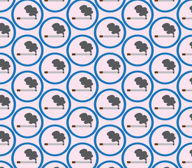 Cigarette smoking is used as a pattern and background 