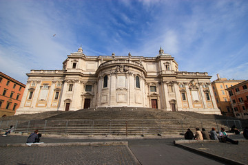 Fototapeta na wymiar Exterior of Basilica Papale di Santa Maria Maggiore