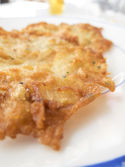 spanish little shrimp omelette detail