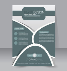 Flyer template. Business brochure. Editable A4 poster