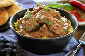 Indian beef lamb curry - obrazy, fototapety, plakaty
