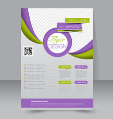 Flyer template. Business brochure. Editable A4 poster