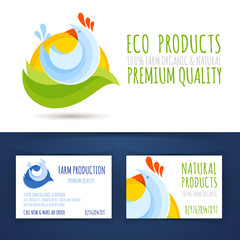 Farm eco production branding style template mockup © Yuzach