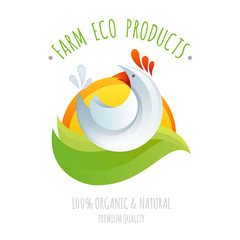Farm chicken symbol icon © Yuzach