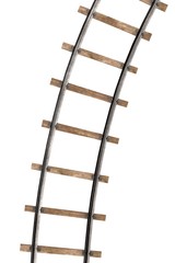 3d render of railway track