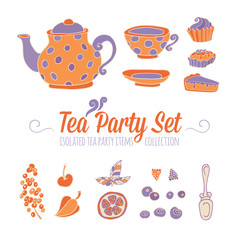 A set of party objects for tea time