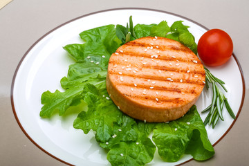 Salmon burger cutlet