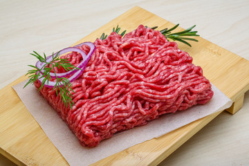 Raw beef minced meat