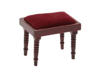 Hocker mit Samtbezug