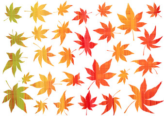 秋色グラデーション　紅葉　テクスチャー