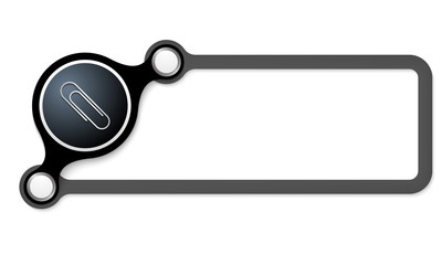 Vector frame for your text and paper clip