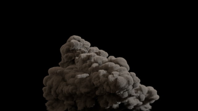 4k mushroom smoke cloud after explosion, isolated on black, High-detailed (hd, ultra high definition, 1920x1080, 1080p, 3840x2160)