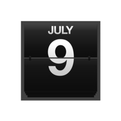 Counter calendar july 9.