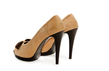 Woman shoes isolated on a white background