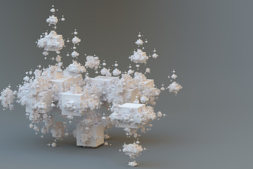 Abstract fractal solid. Surreal structure.