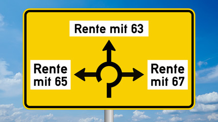 kvs2 KreisVerkehrSchild - Rente mit 63 - Wolkenhintergrund - 16zu9 g3645