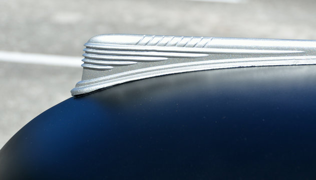 Restored Hood Ornament On Classic Car