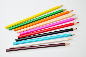 A set of colored pencils