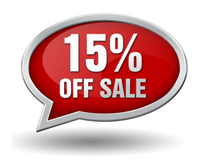 fifteen percent off sale