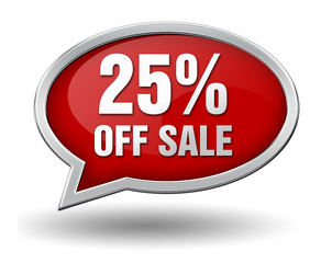 twenty five percent off sale