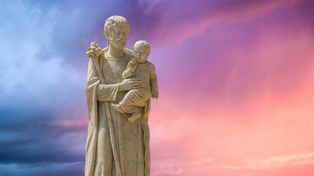 Saint Joseph with child Jesus on the island of Gozo