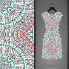 Seamless pattern with dress