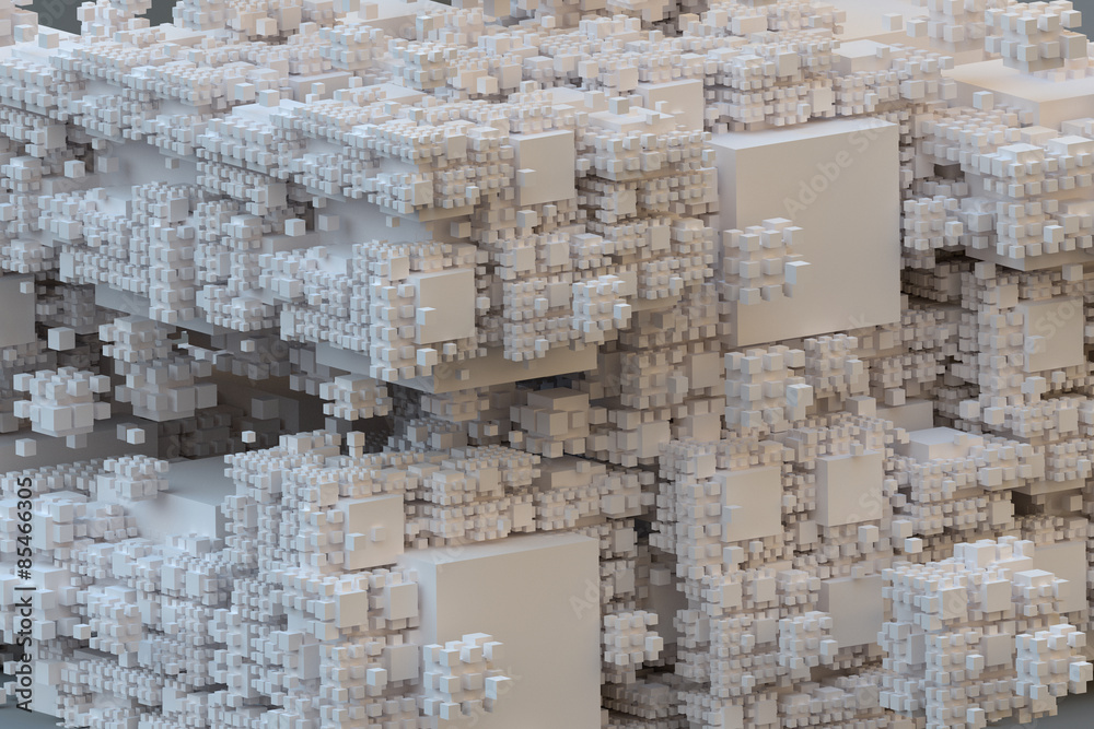 Wall mural abstract fractal solid macro.