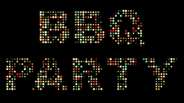  bbq party led text