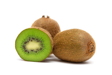 Obraz premium juicy ripe kiwi closeup on a white background