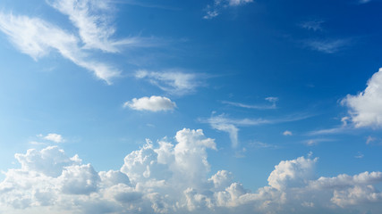Naklejka na ściany i meble Blue sky and white cloud in sunny day